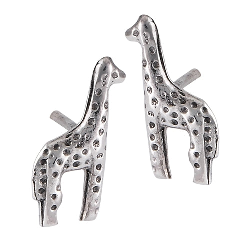 Small Giraffe Stud Earrings in Sterling Silver