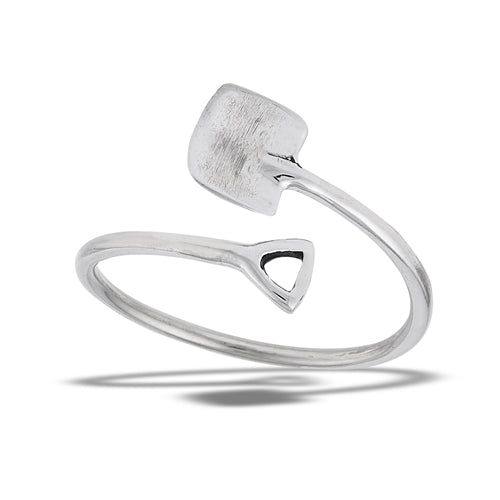 Small Sterling Silver Adjustable Shovel Ring