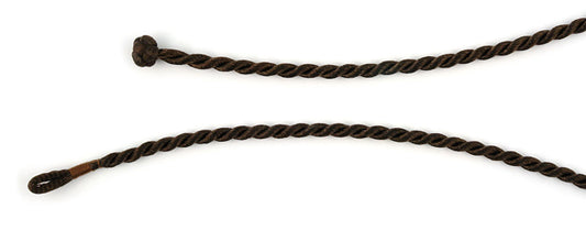 Dark Brown Synthetic Faux Silk Rope Cord 17" Necklace - Silver Insanity