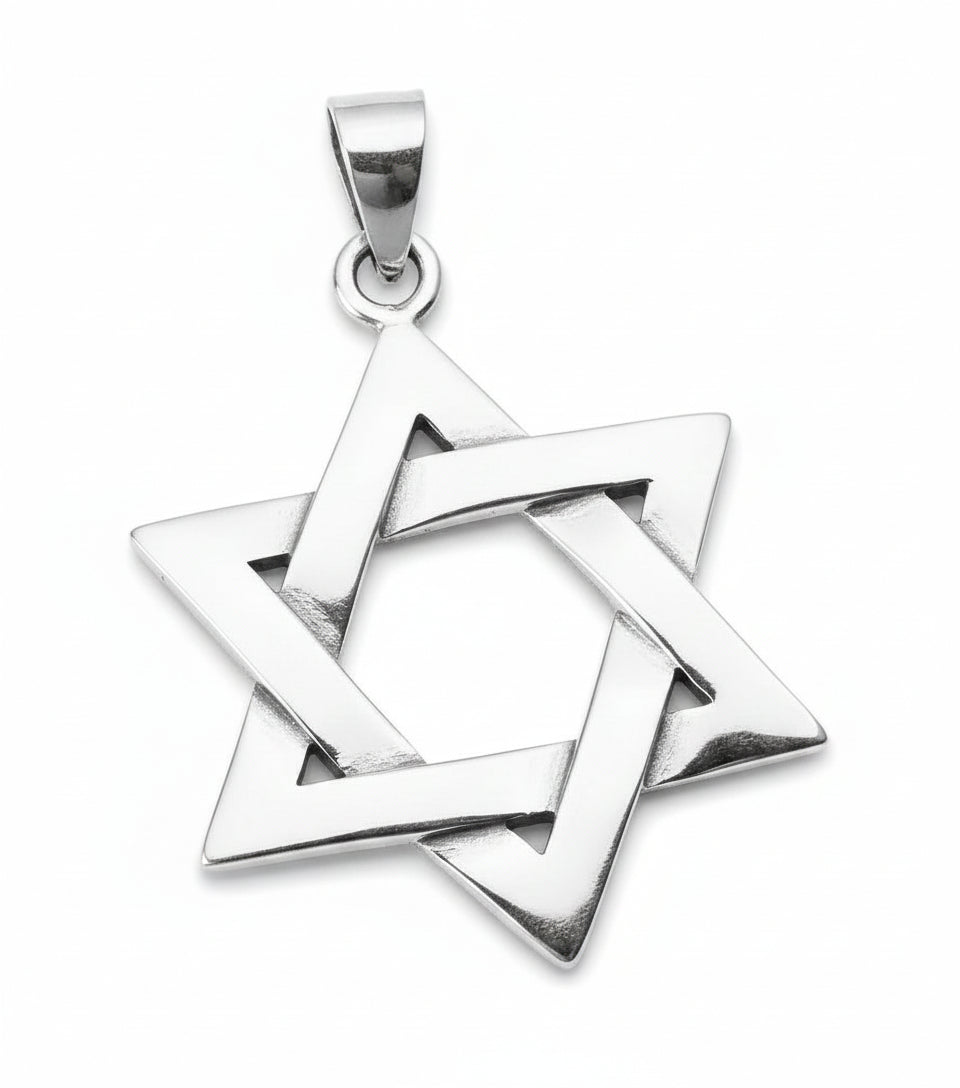 Sterling Silver Jewish Star of David Charm Pendant - Silver Insanity