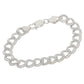 Double Link Chain Charm Bracelet - Anti-Tarnish or Antiqued Sterling Silver