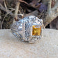 Midnight Elixir - Square Poison Locket Box Sterling Silver Ring