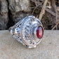 Medieval Eye - Gemstone Poison Box Locket Ring in Sterling Silver