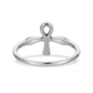 Side view of a high-polish sterling silver Ankh ring.