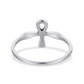 Back view of a high-polish sterling silver Ankh ring.
