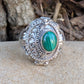 Medieval Eye - Gemstone Poison Box Locket Ring in Sterling Silver