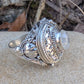 Medieval Eye - Gemstone Poison Box Locket Ring in Sterling Silver