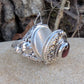 Medieval Eye - Gemstone Poison Box Locket Ring in Sterling Silver
