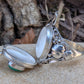 Medieval Eye - Gemstone Poison Box Locket Ring in Sterling Silver