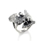 Hawk - Majestic Bird of Prey - Mens Sterling Silver Ring - Silver Insanity