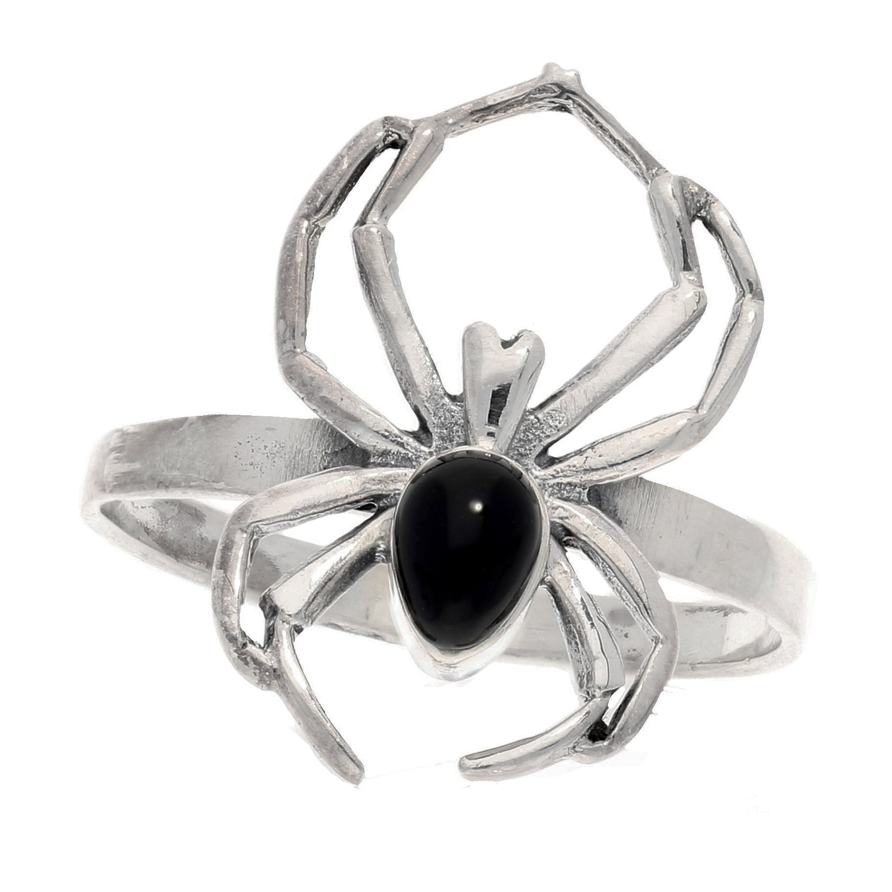 Black Widow Spider Sterling Silver Ring - Silver Insanity