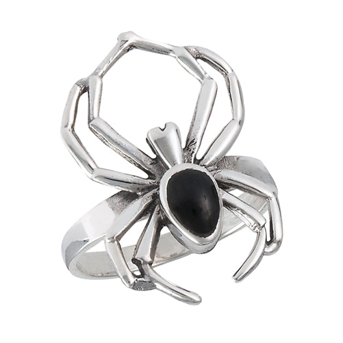 Black Widow Spider Sterling Silver Ring - Silver Insanity