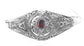 Medieval Sterling Silver Genuine Garnet Locket Box Poison Cuff Bracelet - Silver Insanity