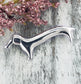 Long Sterling Silver Dachshund Weiner Dog Pin Brooch