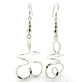 Long Looping Star Twisted Spirals Dangling Sterling Silver Earrings - Silver Insanity