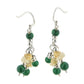 Green Aventurine Citrine Sterling Silver Bead Earrings - Silver Insanity