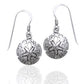 Detailed Ocean Beach Sand Dollar Small Sterling Silver Earrings - Silver Insanity