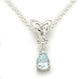 Celtic Knot w/ Blue Topaz Drop Sterling Silver Necklace - Silver Insanity