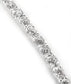 12cttw CZ Sterling Silver White Cubic Zirconia 7" Tennis Bracelet - Silver Insanity