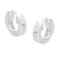 Tiny CZ Ear Huggers Sterling Silver Huggie Hoop Earrings - Silver Insanity