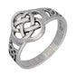 Celtic Triquetra Trinity and Flower Knot Eternity Sterling Silver Ring - Silver Insanity