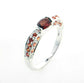 Red Garnet Orange Sapphire Sterling Silver Ring - Silver Insanity