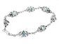 Sterling Silver Blue Topaz Celtic Trinity Knot Bracelet - Silver Insanity