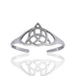 Triquetra Celtic Knot Sterling Silver Cuff Bracelet 7" - Silver Insanity