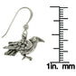 The Black Raven Sterling Silver Dark Birds of Beauty Hook Earrings - Silver Insanity