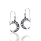 Sterling Silver Celtic Knot Crescent Moon Earrings - Silver Insanity