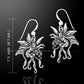 Detailed Sterling Silver Amy Brown Vines Fairy Faerie Hook Earrings - Silver Insanity