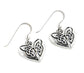 Celtic Knot Eternal Heart Sterling Silver Hook Earrings - Silver Insanity