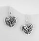 Celtic Knot Eternal Heart Sterling Silver Hook Earrings - Silver Insanity