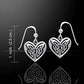 Celtic Knot Eternal Heart Sterling Silver Hook Earrings - Silver Insanity