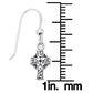 Small Sterling Silver Irish Celtic Knot Cross Hook Earrings - Silver Insanity