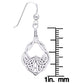 Medium Sterling Silver Celtic Knot Hook Dangle Drop Earrings - Silver Insanity