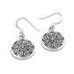 Viking Shield Nordic Spiral Sterling Silver Hook Earrings - Silver Insanity