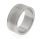 10mm Wide Embossed Celtic Knot Pattern Titanium Wedding Band Ring - Silver Insanity