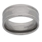 7mm Wide Mens Solid Titanium Classic Wedding Band Ring - Silver Insanity