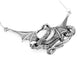 Sterling Silver Large Detailed Winged Sea Dragon Serpent Necklace - Silver Insanity