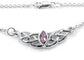 Sterling Silver Interlace Celtic Knot Amethyst Necklace - Silver Insanity