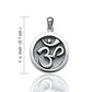 OM Aum Hindu Yoga Symbol Antiqued Sterling Silver Medallion Pendant 18" Necklace - Silver Insanity