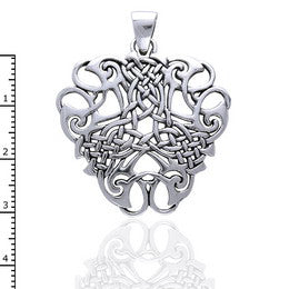 Thread of Life - Large Celtic Knot Sterling Silver Pendant, 18" Chain Necklace - Silver Insanity