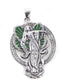 Green Winged Lotus Flower Angel Fairy Faery Sterling Silver Pendant - Silver Insanity