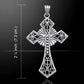 Large 3" Sterling Silver Celtic Cross Pendant Necklace - Silver Insanity