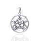 Druids Amulet - Triquetra Knot and Pentacle Sterling Silver Pendant - Silver Insanity