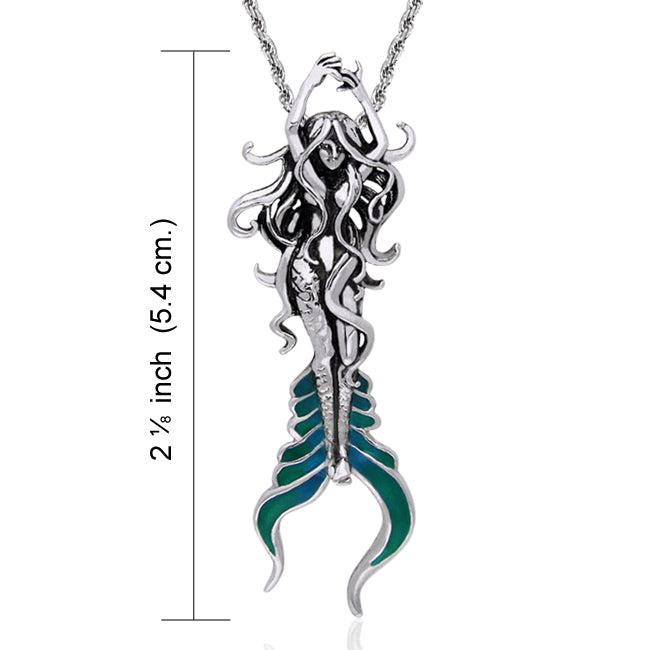 Sea Mermaid of Atlantis Sterling Silver Slide Pendant by Selina Fenech - Silver Insanity