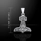 Nordic Viking God Thor's Hammer Sterling Silver Pendant - Silver Insanity