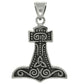 Nordic Viking God Thor's Hammer Sterling Silver Pendant - Silver Insanity