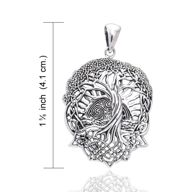 Rising Sun - Interconnect Celtic Knot Tree of Life Sterling Silver Pendant - Silver Insanity